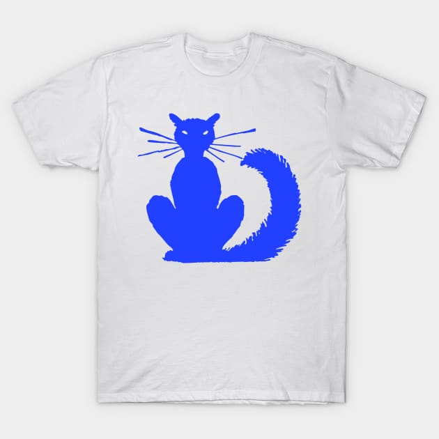 Blue cat T-Shirt by PhantomLiving